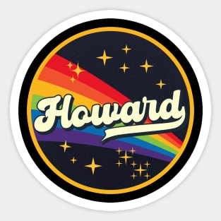 Howard // Rainbow In Space Vintage Style Sticker